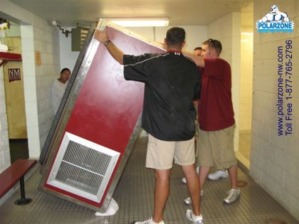 Hydrotherapy spas are durable and come in team colors