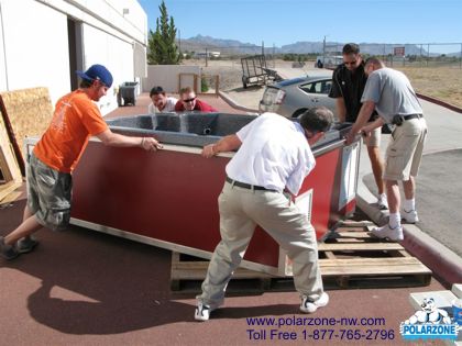 Portable & self contained hot and cold plunge spas